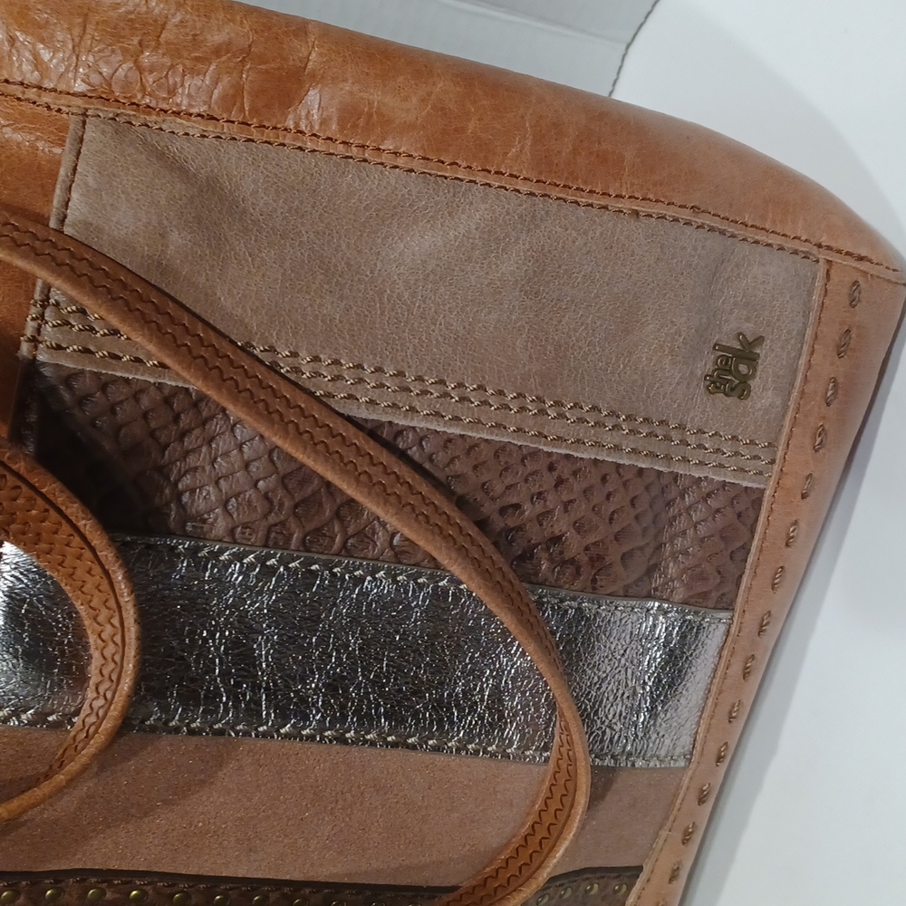 The Sak BOHO Large Leather Tan Tote Bag